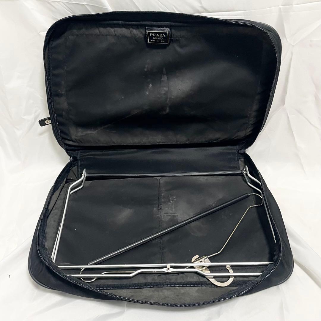プラダ 三角プレート 金具 ボストンバッグ トラベルバッグ 黒 大容量 多機能
