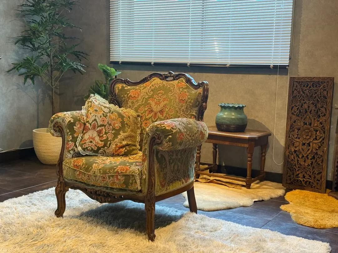 金華山織　クラシック　クラシカル　アームソファ　猫脚　ヨーロピアン　GZ