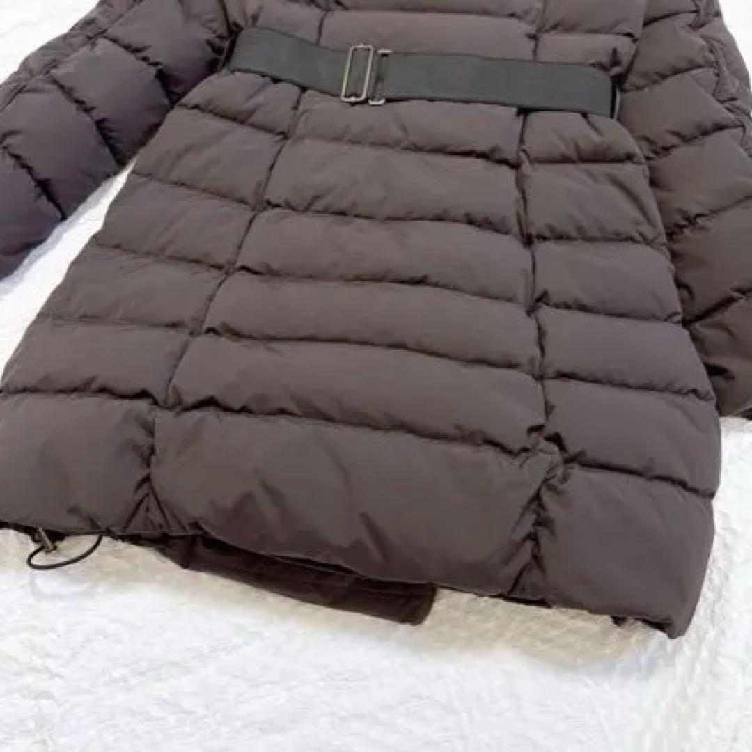 お得✨TATRAS アゴーニャ　女優襟　ベルト付　ダウンコート　ブラウン S