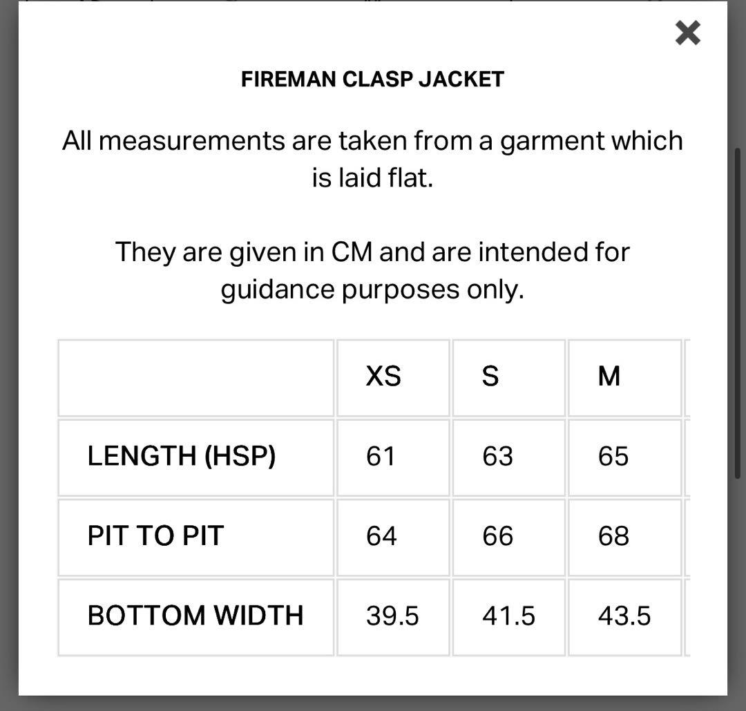 Ronning ファイヤーマン ジャケット Sサイズ