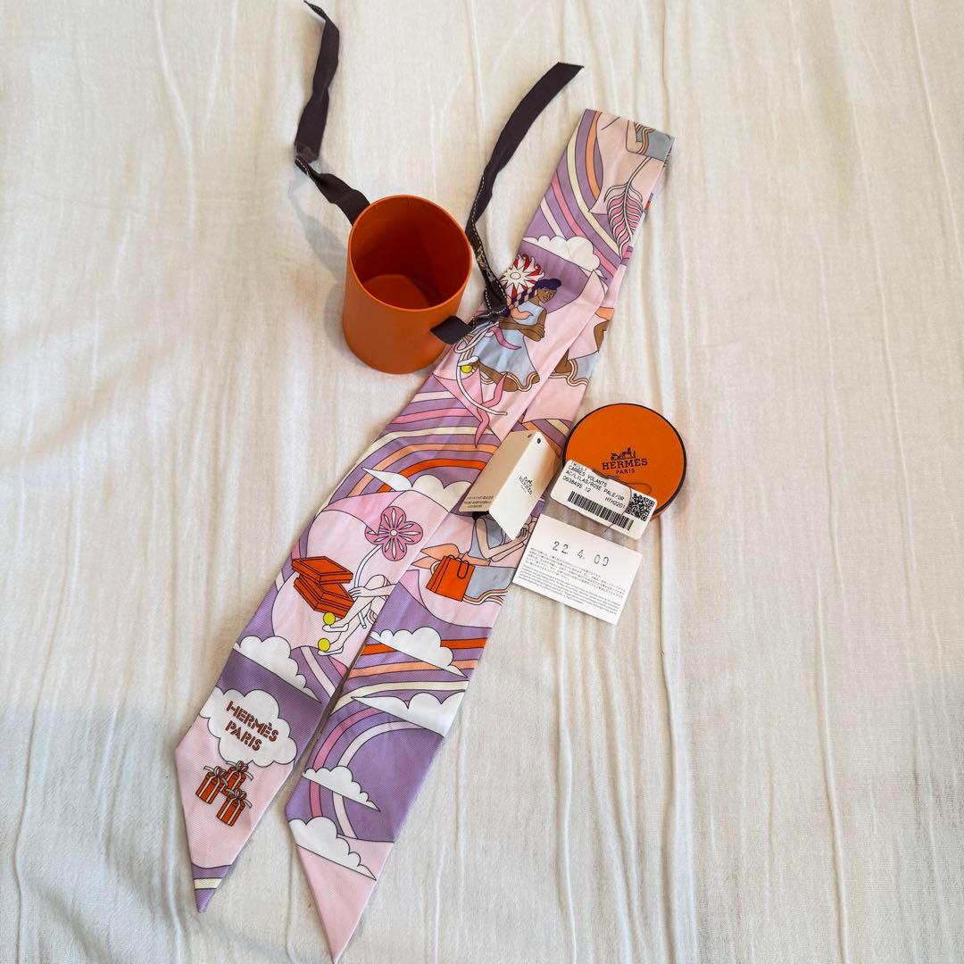 美品✨HERMES エルメス 空飛ぶカレ Carres Volants ツイリー