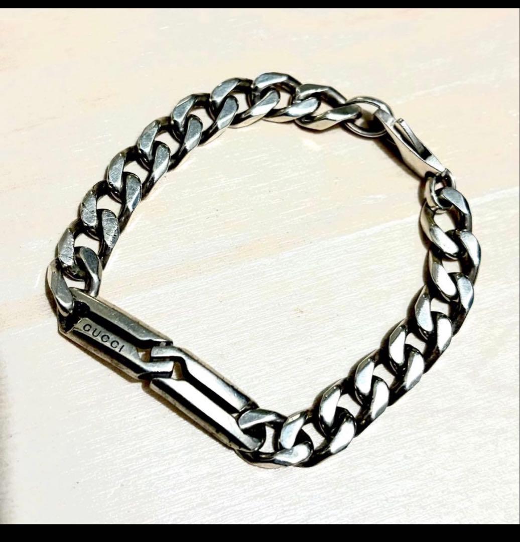 GUCCI グッチ シルバー インフィニティブレスレットシルバー925チェーン