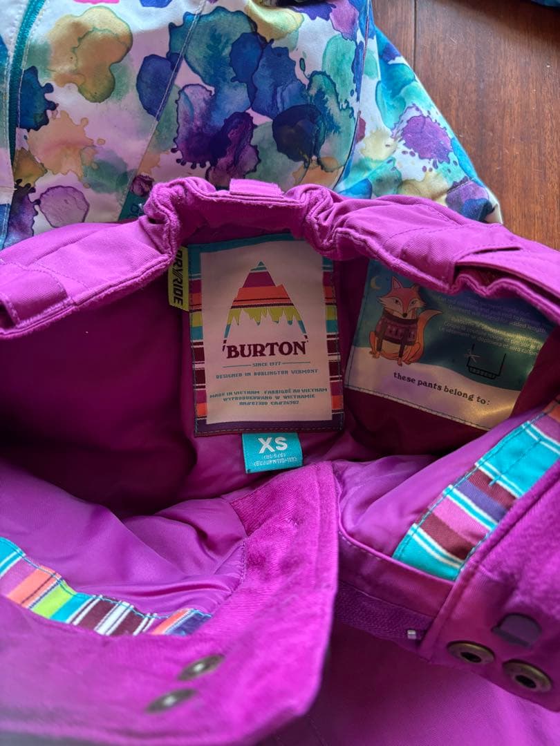 バートン　キッズ　ウェア上下　ジャケットS/パンツXSサイズ　小物付き