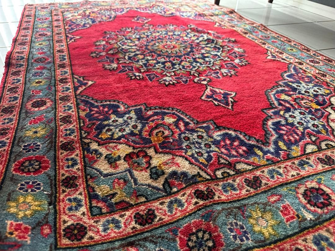 152×99 ヴィンテージラグ　手織ラグ