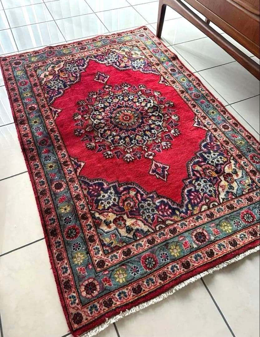 152×99 ヴィンテージラグ　手織ラグ