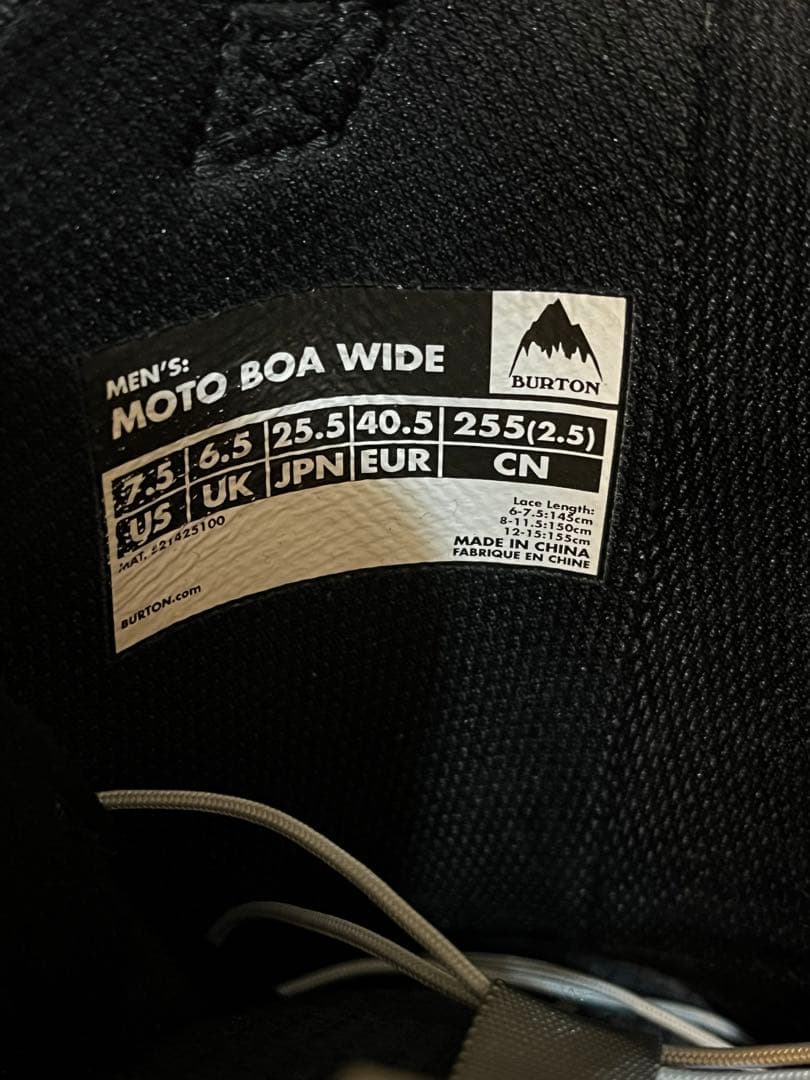 【美品】BURTON MOTO BOA WIDE スノボブーツ