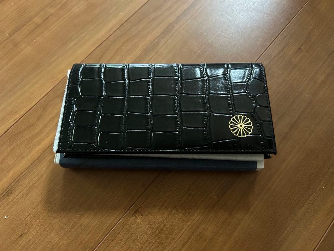 皇居　型押し長財布　クロコダイル　ブラック　大安吉日購入