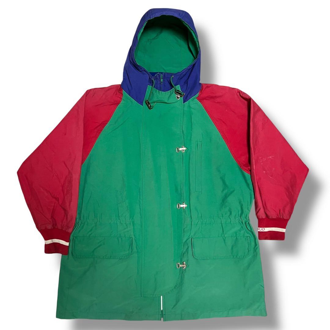 90s ポロラルフローレン マウンテンパーカー クレイジーパターン デッキフック