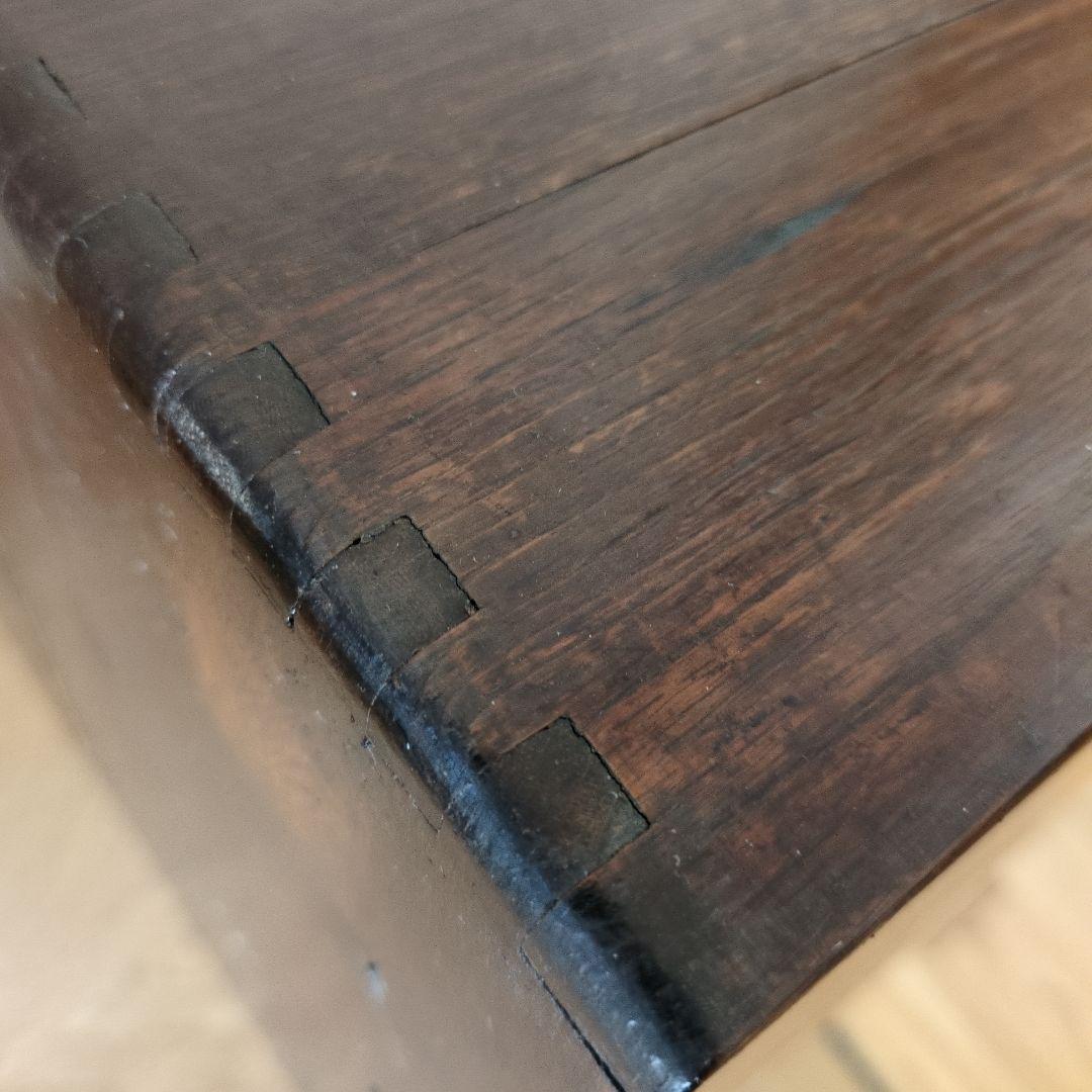 昭和レトロ　小引き出し　日本製 4段 木製小物収納 ダークブラウン