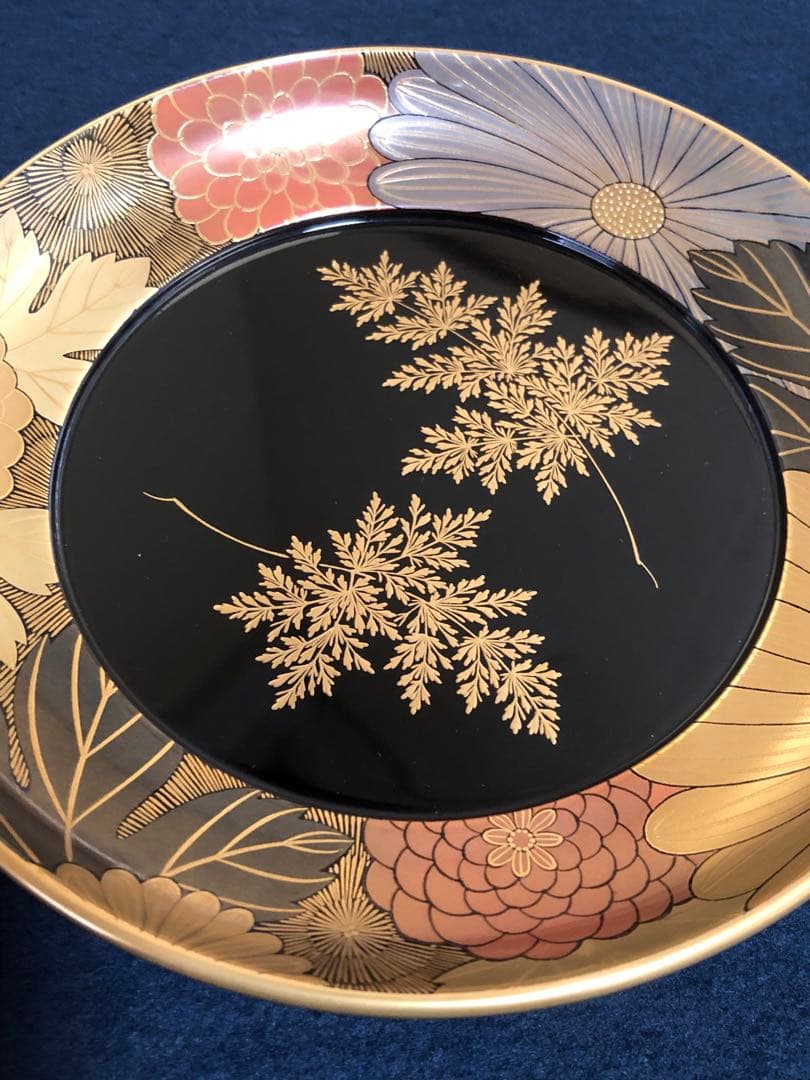 《R》輪島塗 菊蒔絵 銘々皿5客 大向高洲堂造 木箱 251222か2