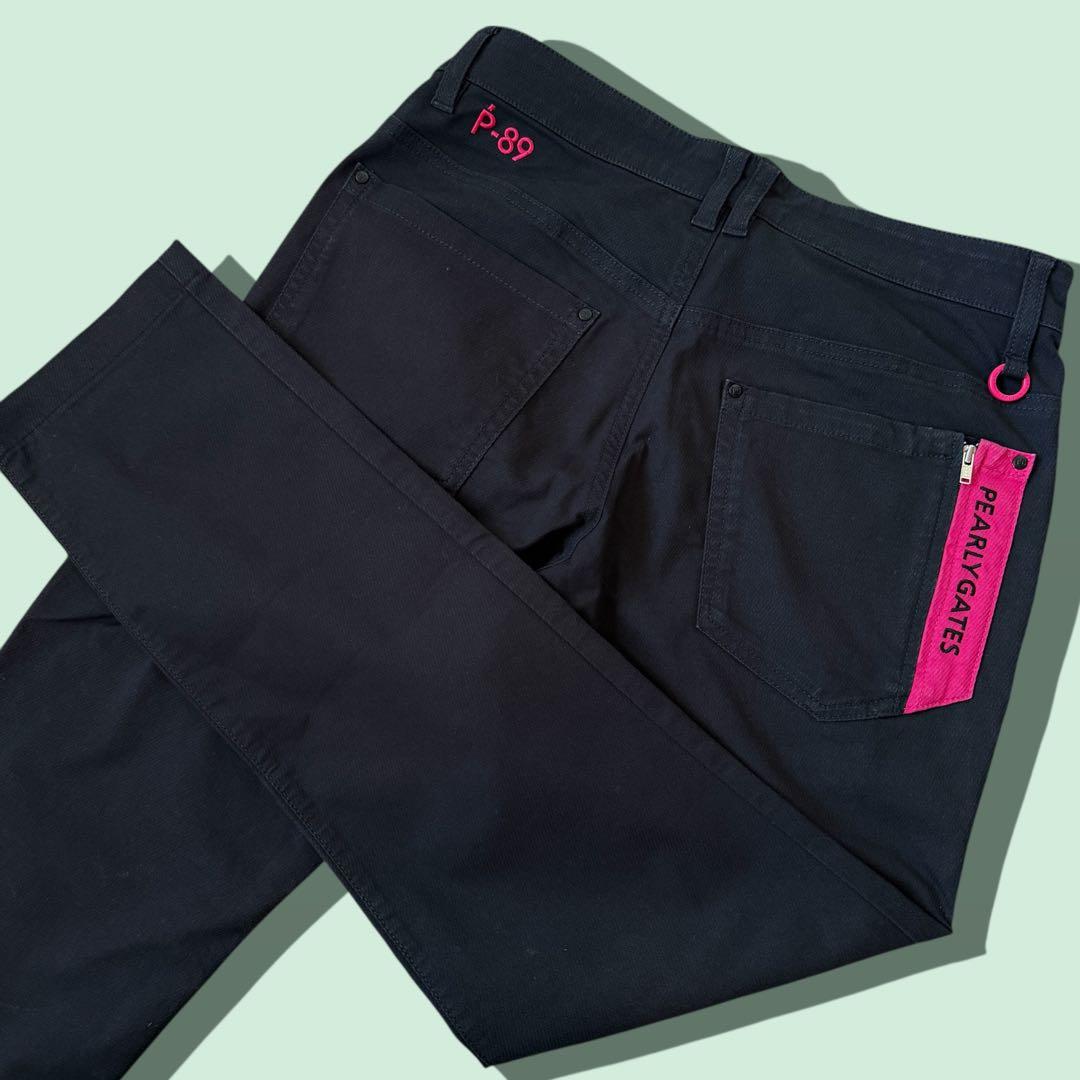 現行モデル　パーリーゲイツ　パンツ　黒　S〜M相当　ブラック　ストレッチ素材　3