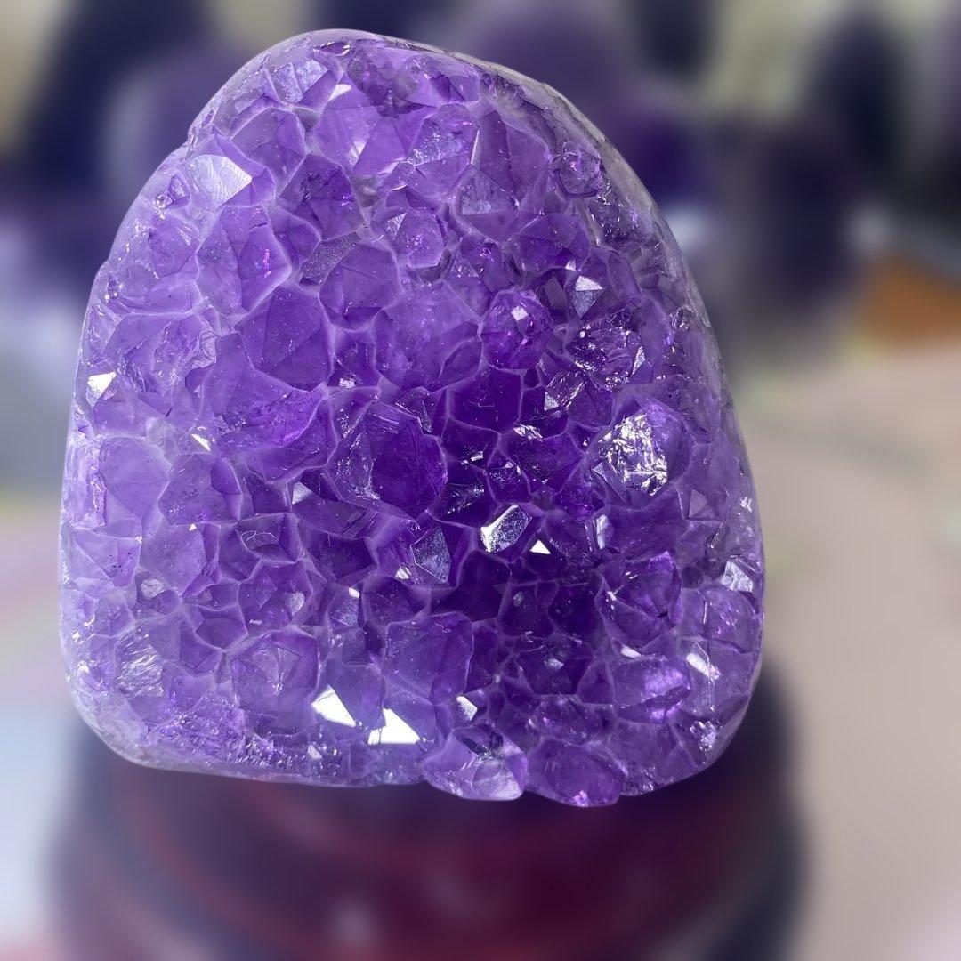 極上ウルグアイ産A A A級アメジストクラスター幸運水晶絶品超濃い濃い超美しい