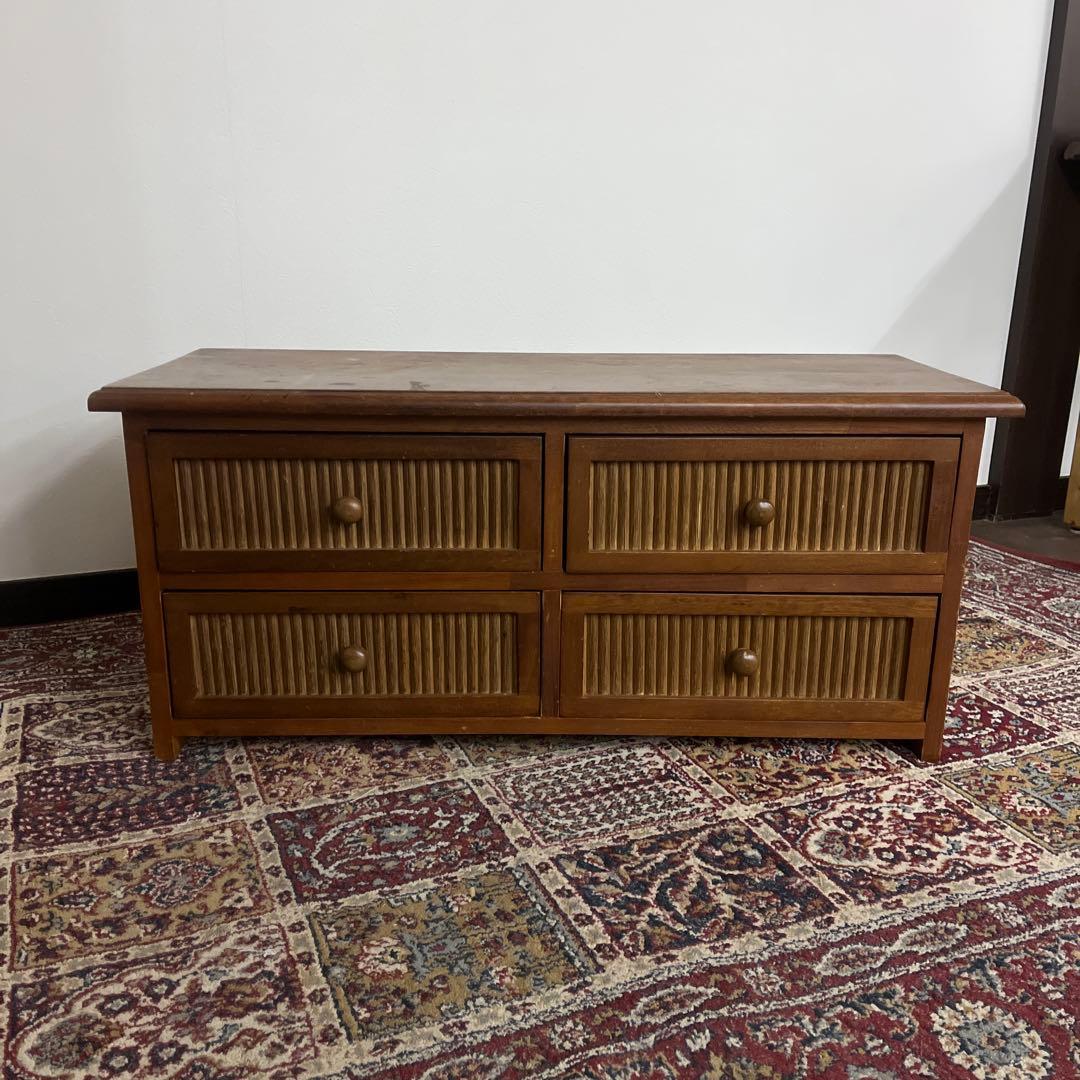 古家具ビンテージ品◼︎nissen 引き出し4杯 収納棚 キャビネット テレビ台