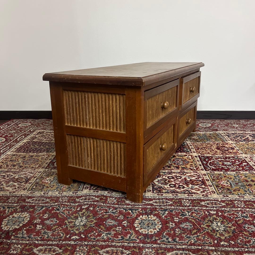 古家具ビンテージ品◼︎nissen 引き出し4杯 収納棚 キャビネット テレビ台