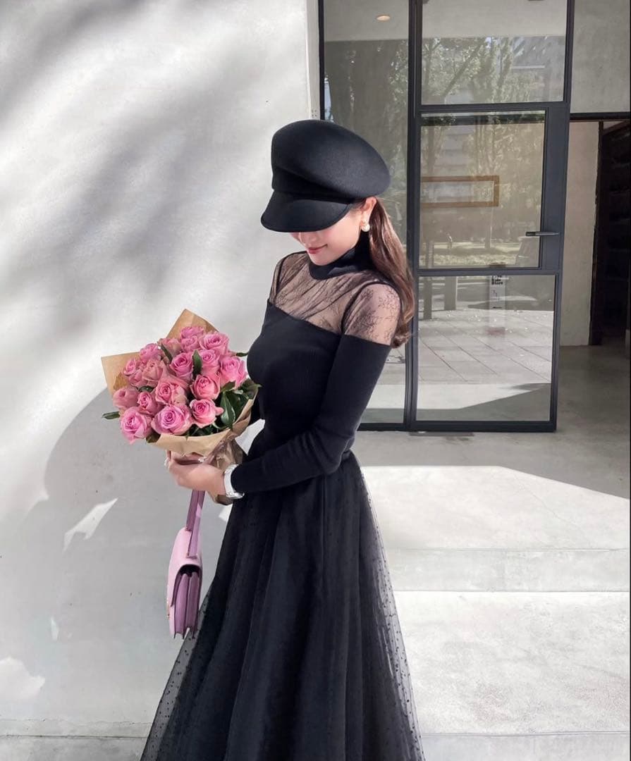 sheller シェリエ　femininityレースニット