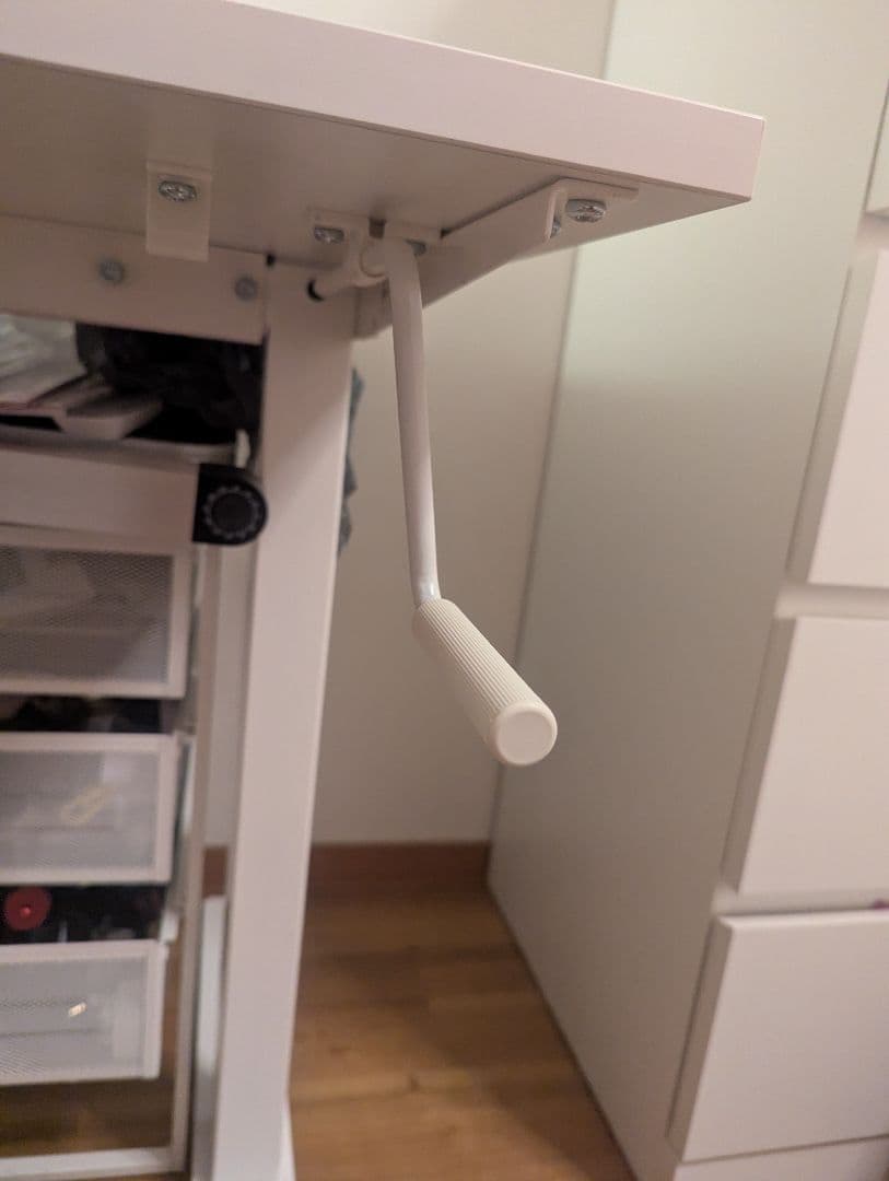 昇降式ホワイトデスク 幅120cm 直接の引き渡しで-8000円