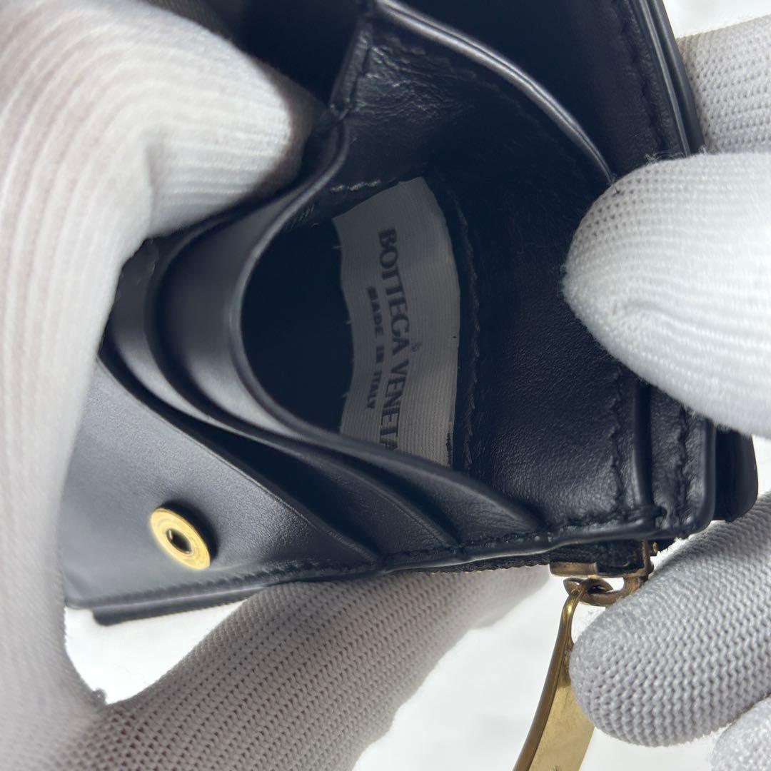 BOTTEGA VENETA 財布 2つ折り イントレチャート 黒