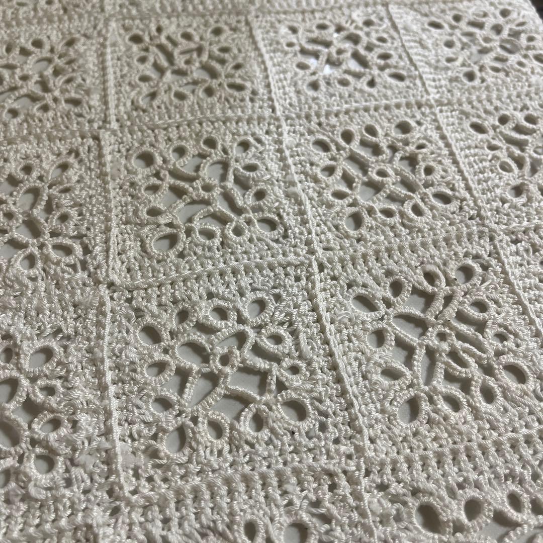 【手編み】レース編み ソファカバー テーブルクロス