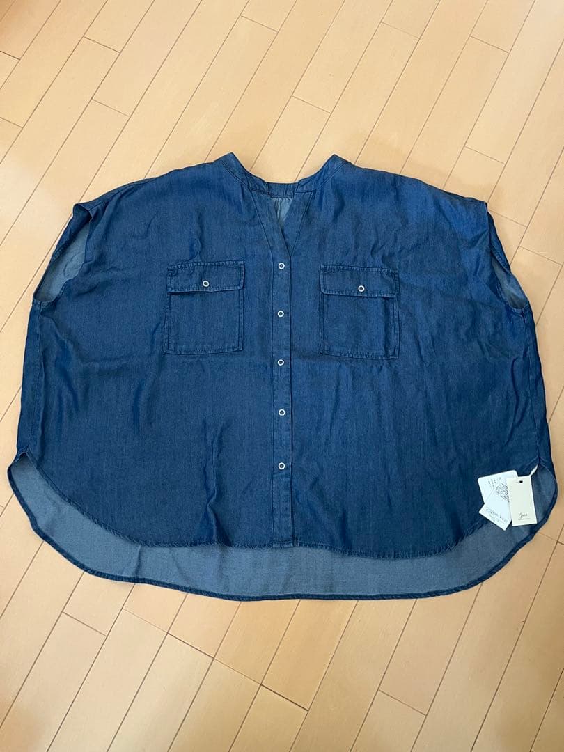 ジェナエスパスメルヴェイユ　ショートスリーブテンセルデニムシャツ　新品未使用