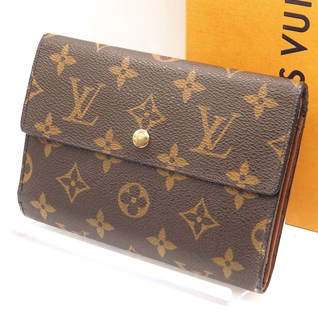 ルイヴィトン ポルトトレゾールエテュイパピエ モノグラム 三つ折り財布