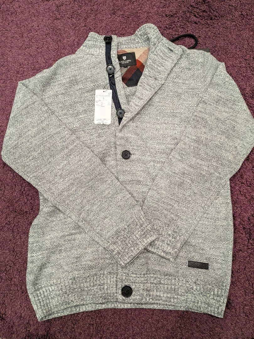 BLACK LABEL グレー カーディガン L