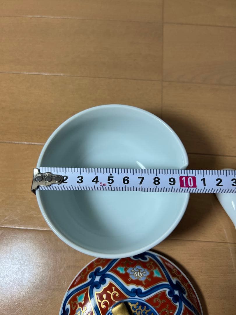 588  其泉   碗　蓋付　スプーン付　金彩　未使用