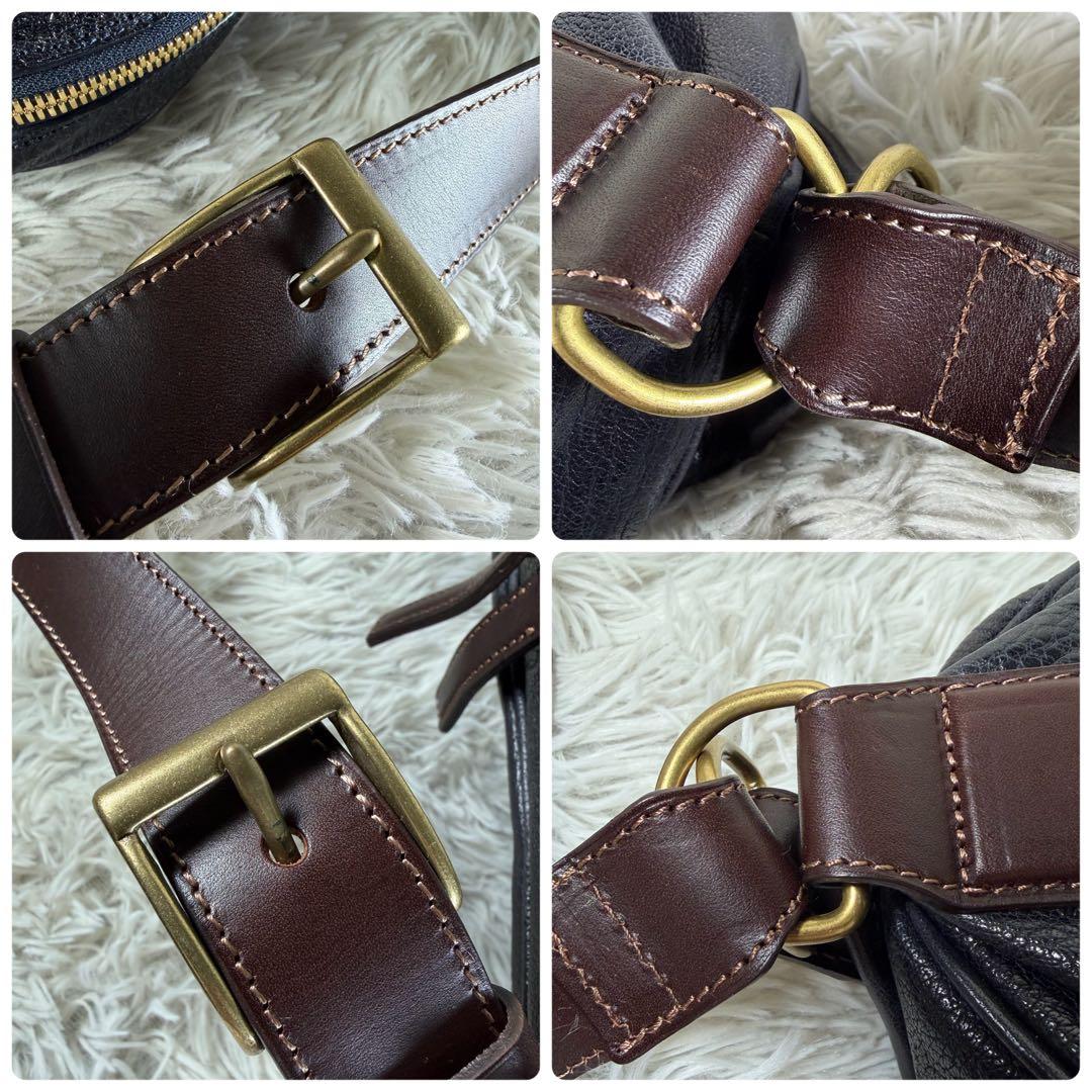 s*)様 未使用級●土屋鞄　アルマス バッファローボディーバッグ　ネイビー