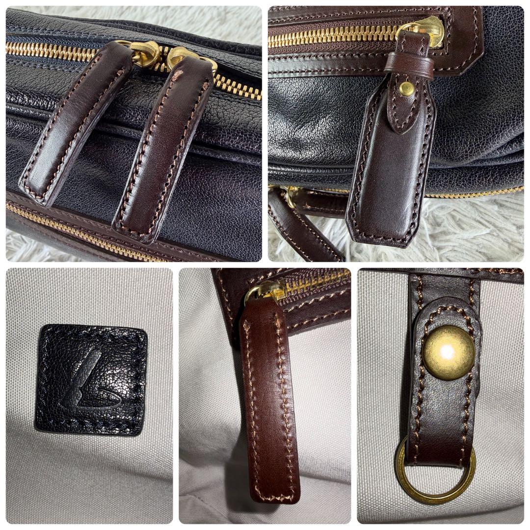 s*)様 未使用級●土屋鞄　アルマス バッファローボディーバッグ　ネイビー