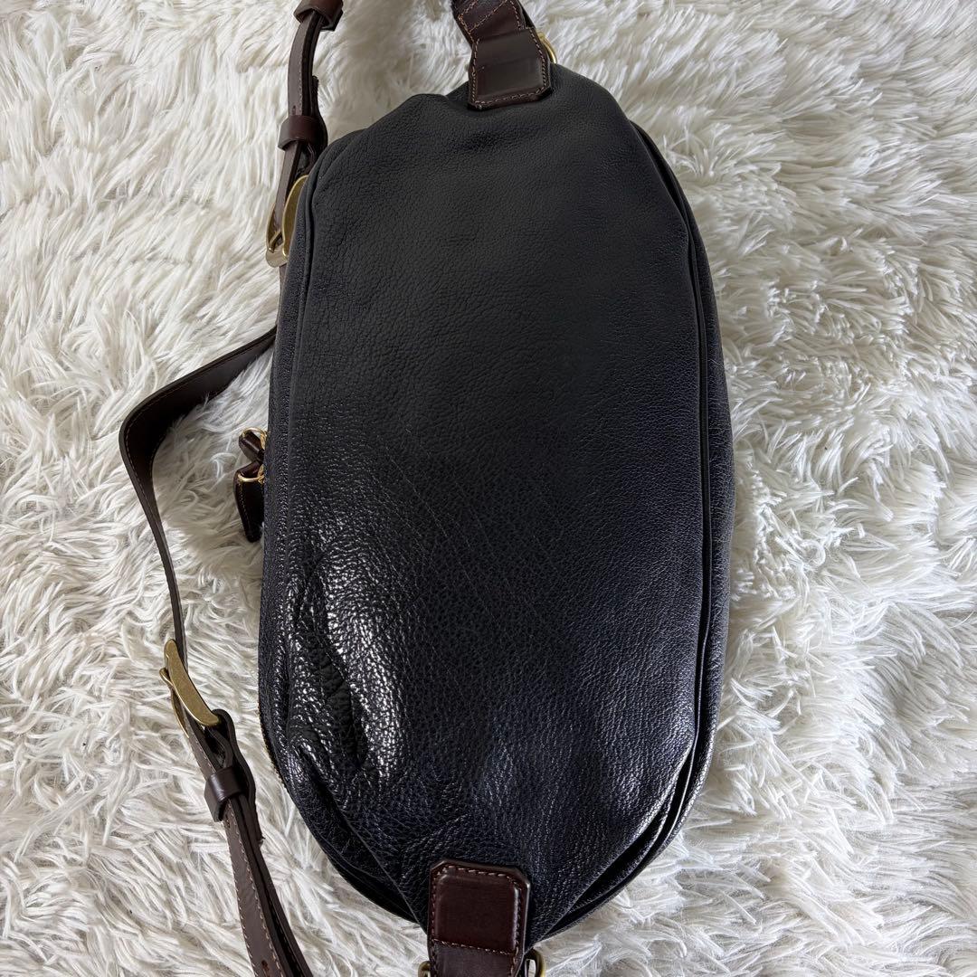 s*)様 未使用級●土屋鞄　アルマス バッファローボディーバッグ　ネイビー