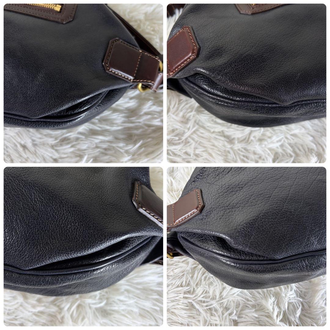 s*)様 未使用級●土屋鞄　アルマス バッファローボディーバッグ　ネイビー