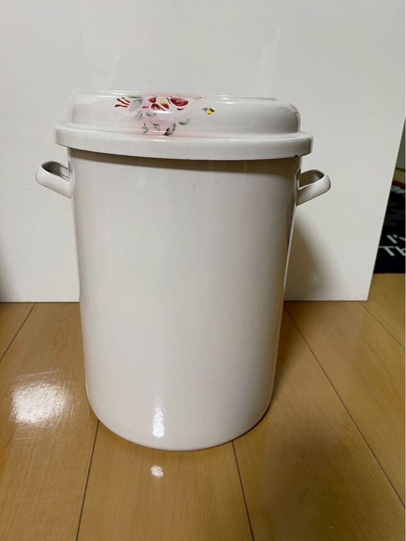 【お値下げ】イマン　ホーロー　トラッシュ缶　収納箱