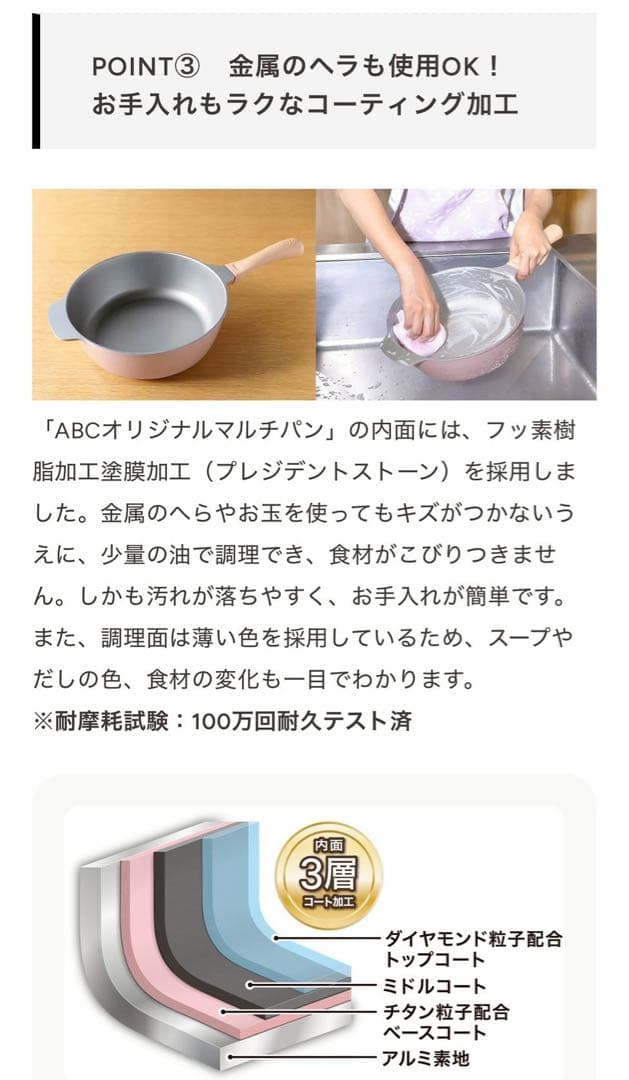 ABCオリジナルマルチパン 6役調理器具