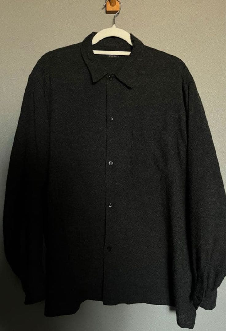 COMOLI カシミヤ和紙 オープンカラーシャツ