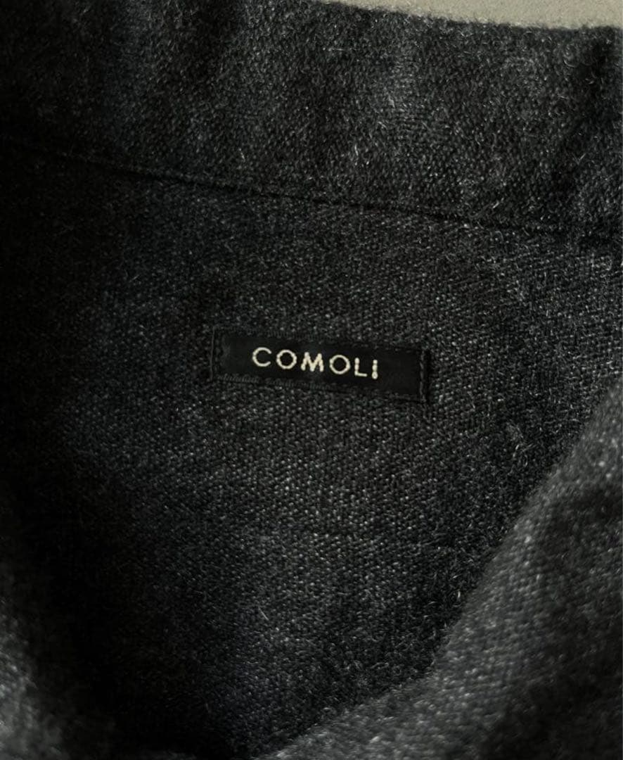 COMOLI カシミヤ和紙 オープンカラーシャツ