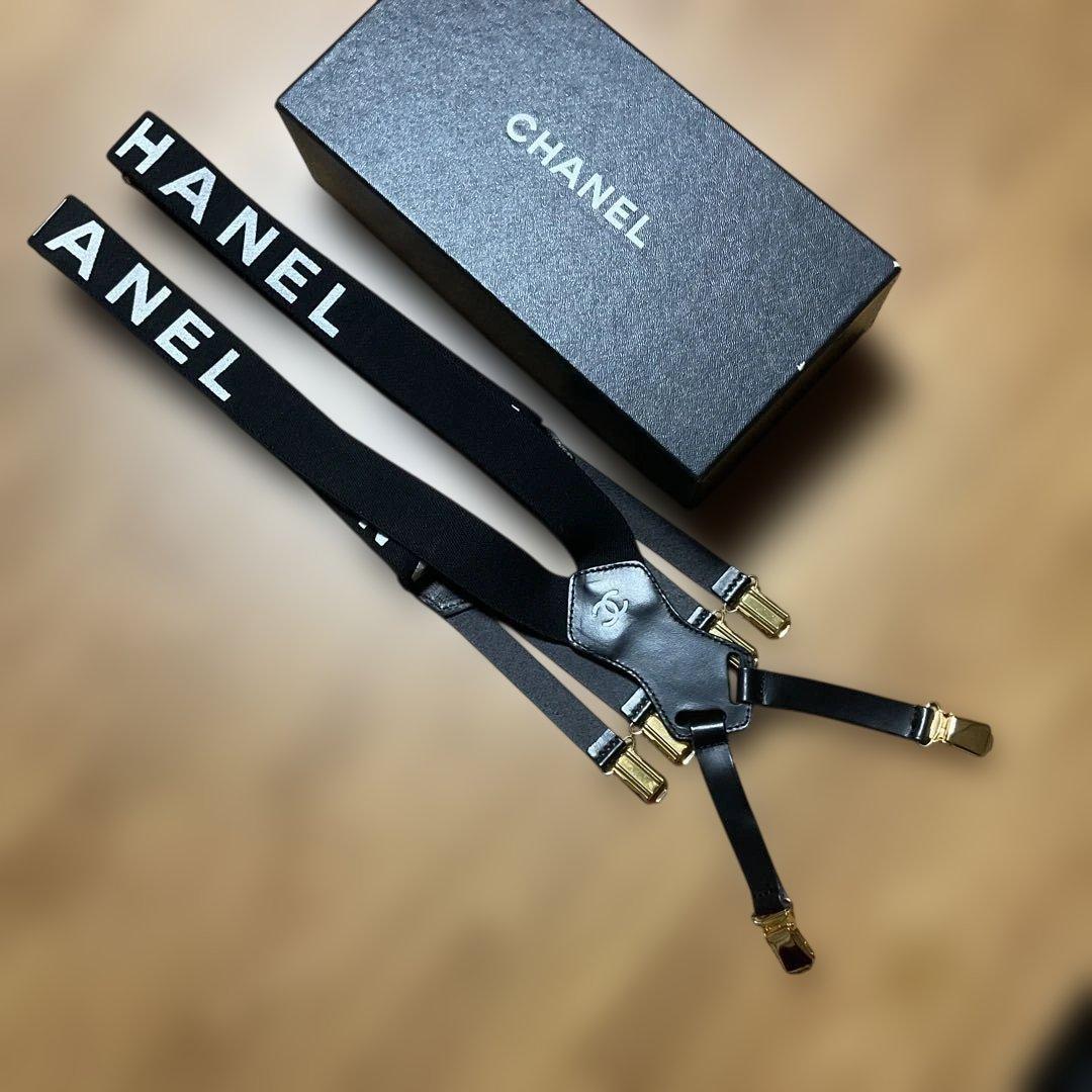 シャネル⭐︎CHANEL⭐︎ビンテージ　人気サスペンダー　黒