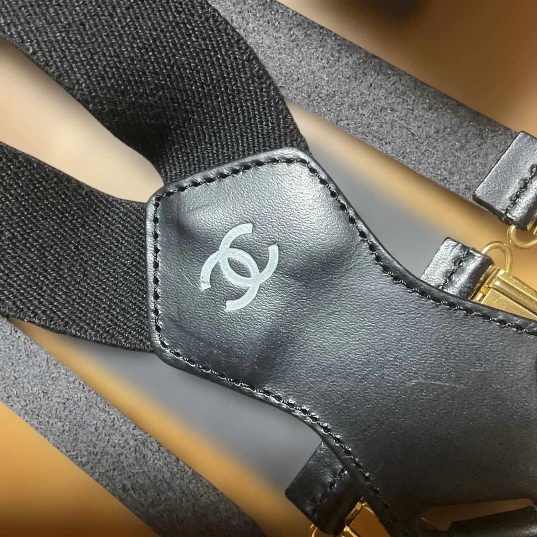 シャネル⭐︎CHANEL⭐︎ビンテージ　人気サスペンダー　黒