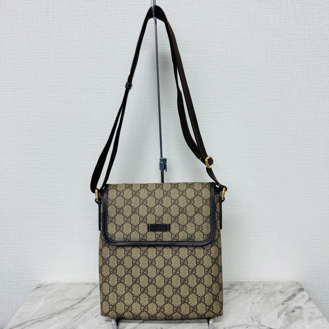 ✨GUCCI✨グッチ✨22366✨GG柄✨ブラウン✨ベージュ✨ショルダーバッグ✨