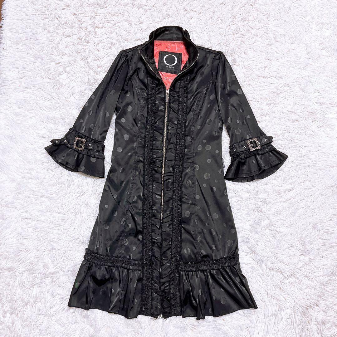 OZZ ONESTE ドット レース トレンチ コート ワンピース ハイネック