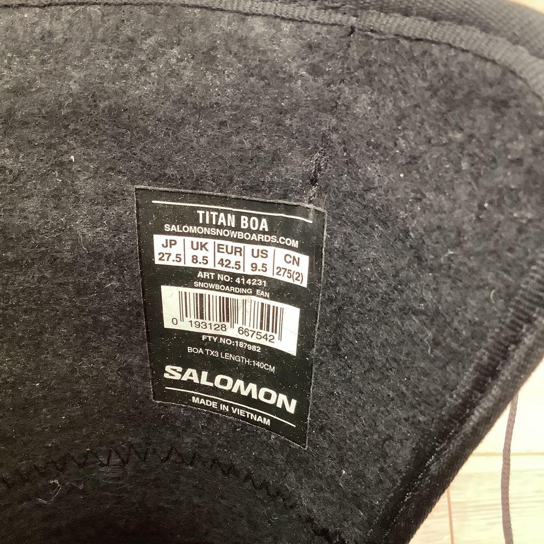 019サロモンSolomon titan boa27.5メンズスノーボードブーツ