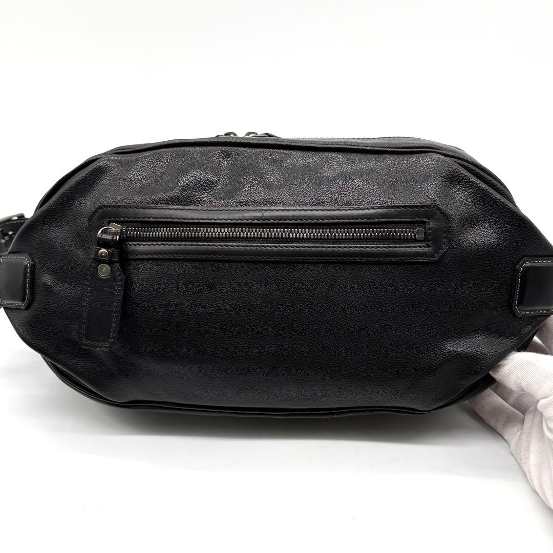 【極美品】土屋鞄 アルマス バッファロー ボディバッグ レザー ブラック