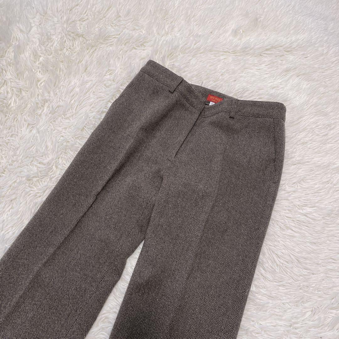 美品日本製シルク混【DES PRES ツィードパンツスーツ】セットアップ