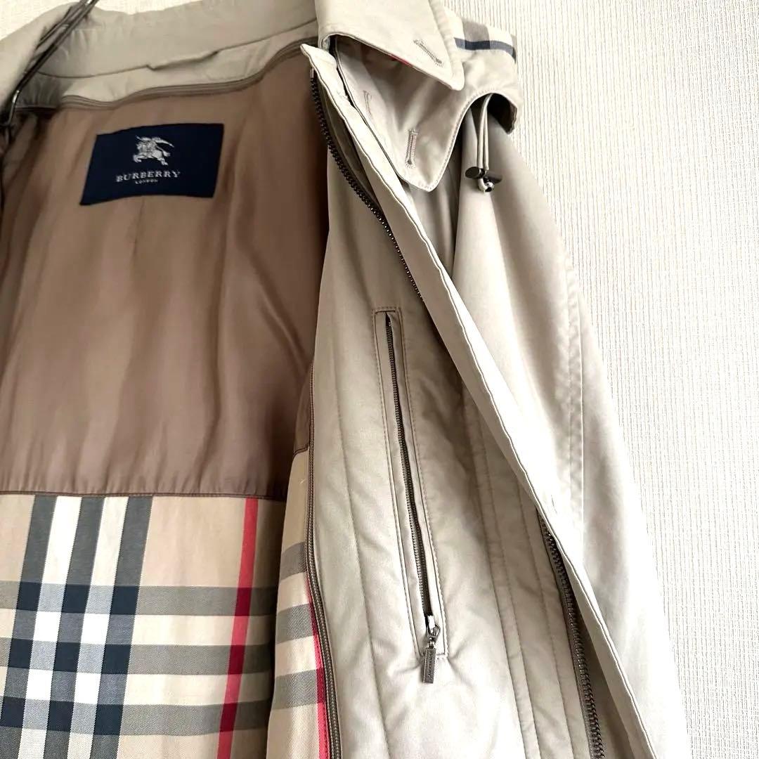 （美品）BURBERRY バーバリー 中綿ライナーフード付き コート 4L