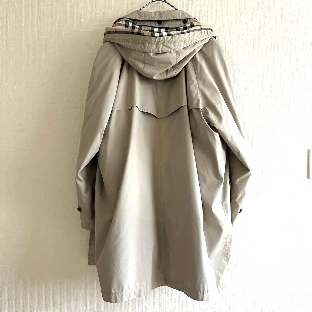 （美品）BURBERRY バーバリー 中綿ライナーフード付き コート 4L