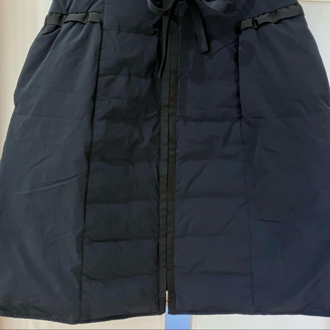 【美品】M'S GRACY ビーズワッペン カメリアチャーム ダウンベスト