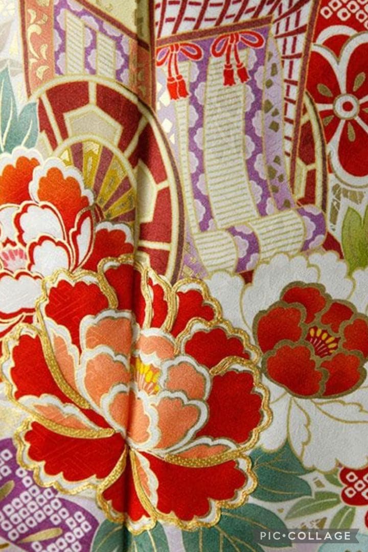 専用　振袖 着物　ピンク✖️シャンパンゴールドクリーム系 刺繍　一式