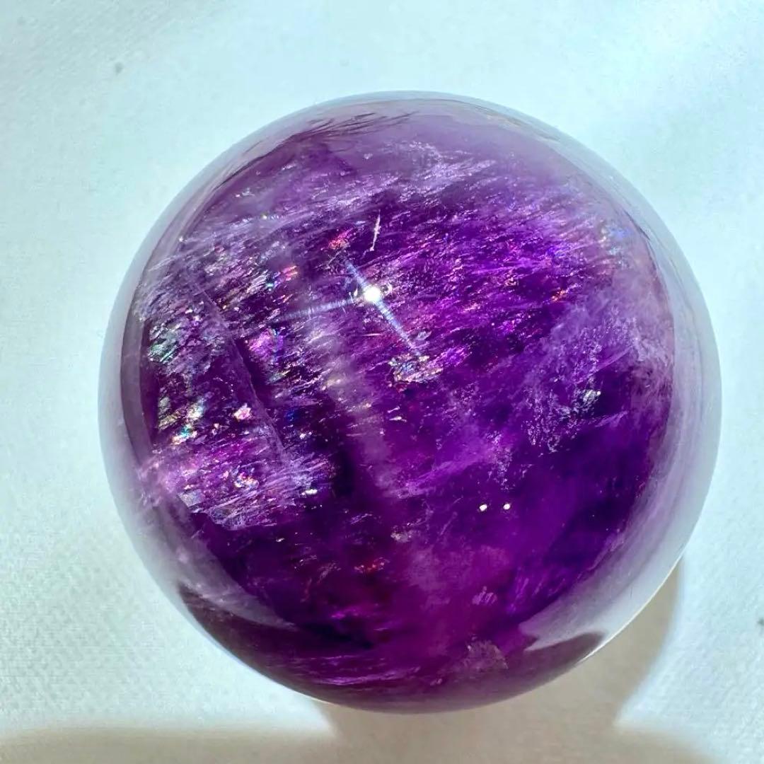 濃色パープルフローライト スフィア