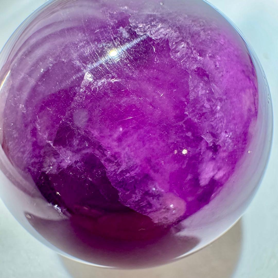 【✮週末セール✮】濃色パープルフローライト スフィア
