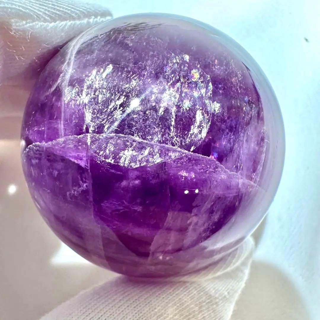 【✮週末セール✮】濃色パープルフローライト スフィア