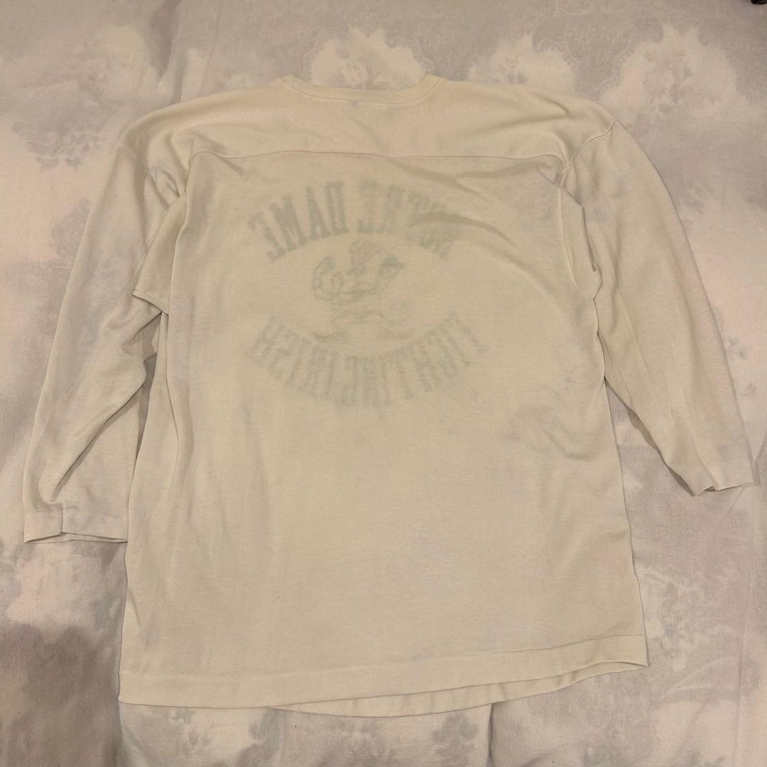 【70s Champion】フットボールT 染み込みプリントバータグ　1\5発送