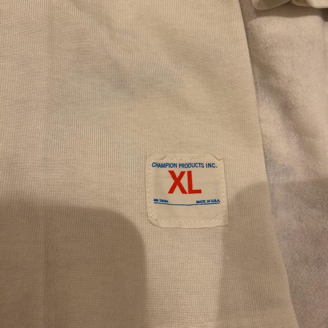 【70s Champion】フットボールT 染み込みプリントバータグ　1\5発送